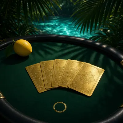 Caribbean Stud poker table on LakhBet