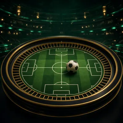 Football Roulette themed wheel on LakhBet India