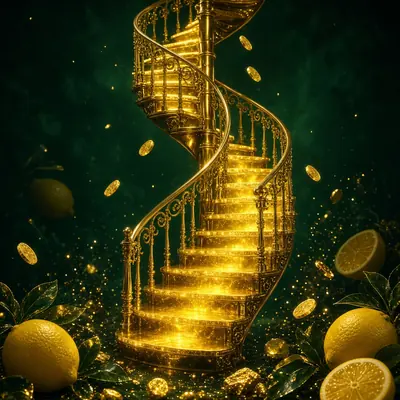 Stairs gold spiral crash game on LakhBet